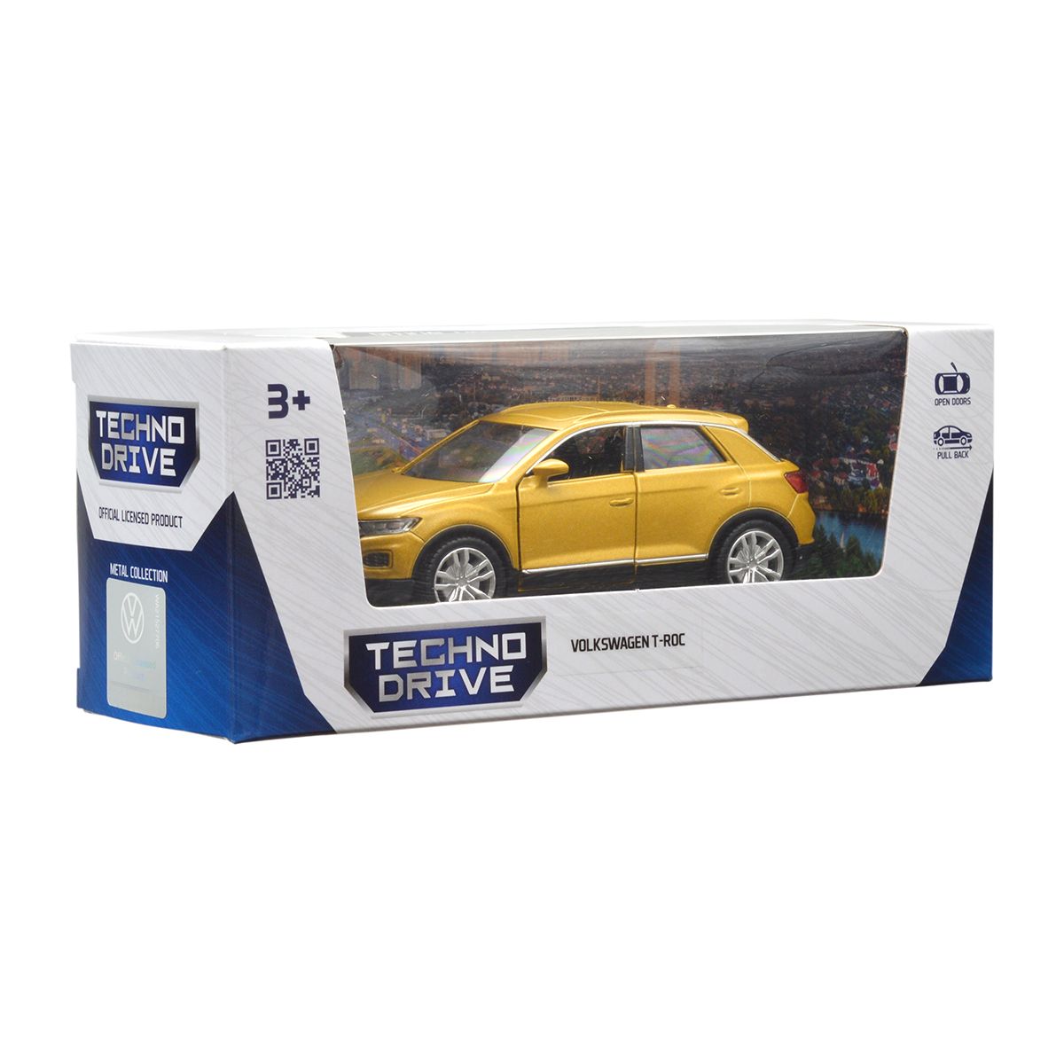 Автомодель Volkswagen T-Roc 2017 Techno Drive 1:32 металева Золотиста — превʼю 13