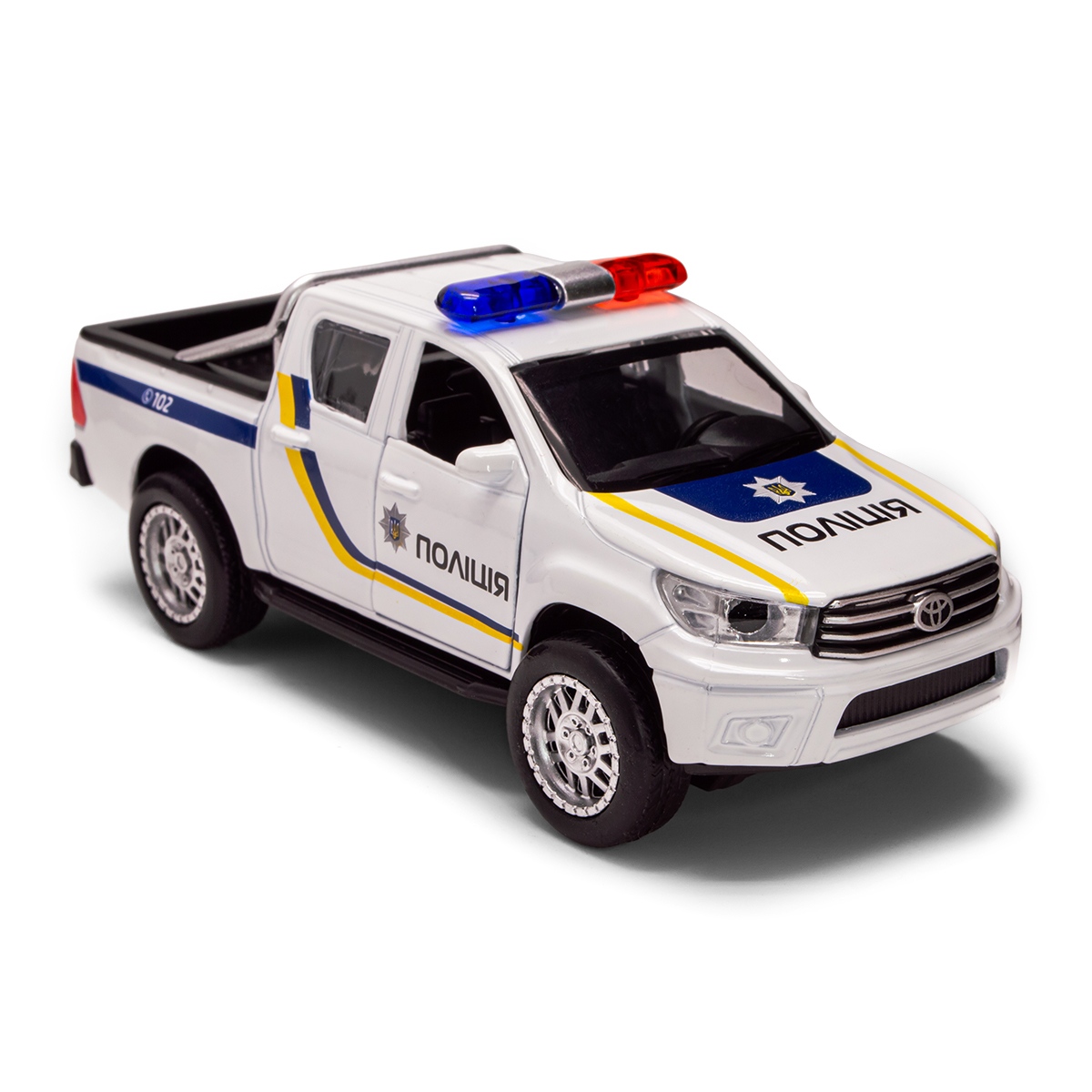 Автомодель Toyota Hilux Поліція металева 12 см — превʼю 28