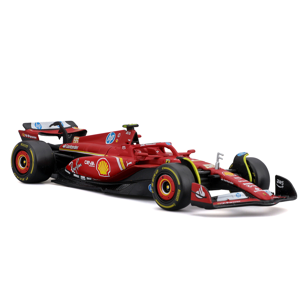 Автомодель Ferrari SF-24 Racing Bburago 1:43 Червона — превʼю 21