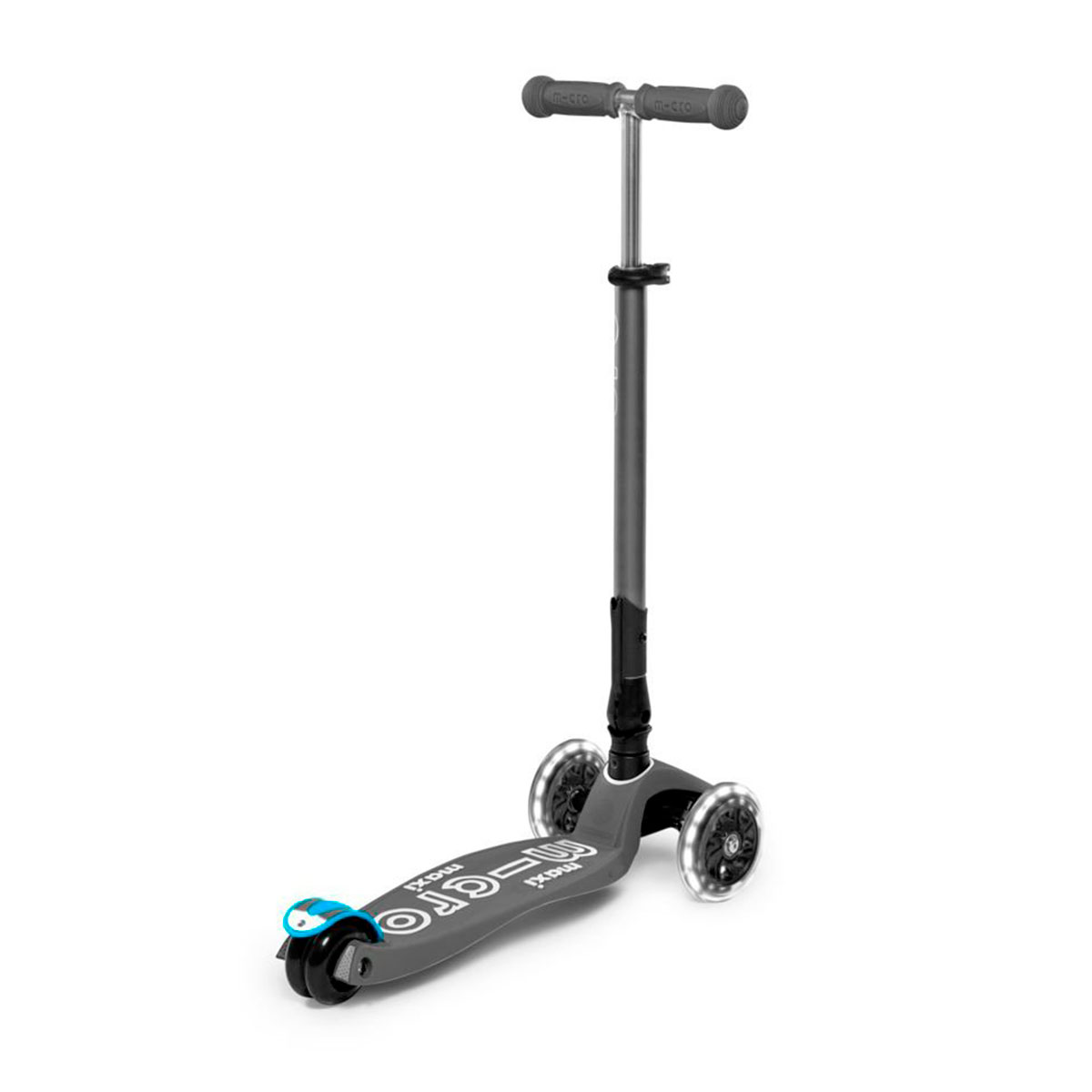 Самокат складаний дитячий для катання MICRO Maxi Deluxe LED Вулканичний Сірий — превʼю 13